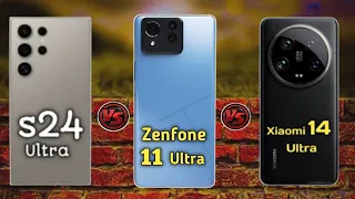 Samsung s24  Ultra vs Asus Zenfone 11 Ultra vs Xiaomi 14 Ultra