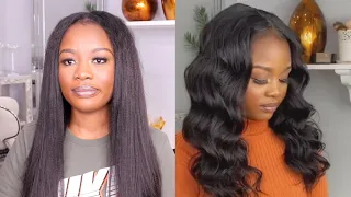 How to do a natural sew in weave with a leave out CurlsQueen Hair