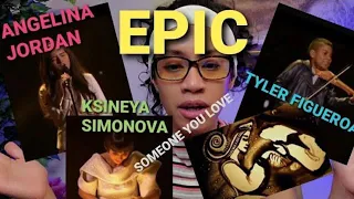 EPIC! SOMEONE YOU LOVE BY ANGELINA JORDAN, TYLER BUTLER FIGUEROA AND KSINEYA SIMONOVA IN AGT