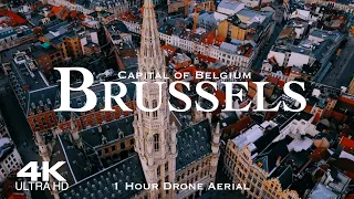 [4K] BRUSSELS 🇧🇪 Bruxelles Drone 2024 | 1 Hour Aerial of Brussel, Belgium