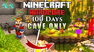 I Survived 100 Days IN A CAVE ONLY WORLD in Minecraft Hardcore!
