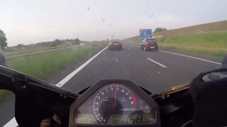 CBR1000RR Repsol Chasing Porsche 911 Turbo & Bimmer