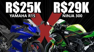 Yamaha R15 por R$25 MIL ou Kawasaki Ninja por R$29 MIL?