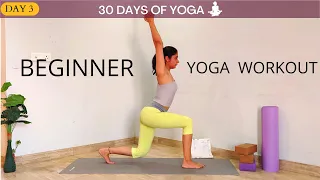Day 3 - 15 min Beginner Full Body Yoga Workout | 30 days of yoga