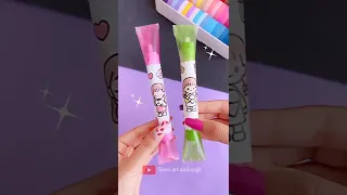 how to make Dual color markers / 2 colour pen at home #shorts #tonniartandcraft #youtubeshorts