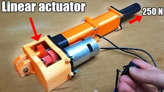 3D printed Gearbox powered Linear Actuator | High Torque