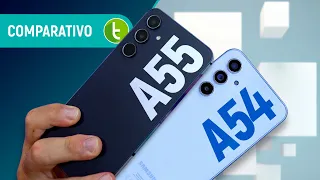 GALAXY A55 vs GALAXY A54: celular INTERMEDIÁRIO SAMSUNG está MAIS PREMIUM? | Comparativo