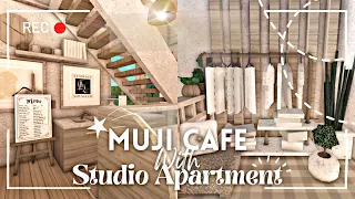 muji cafe with studio apartment ꒰ build & tour ꒱ bloxburg - itapixca builds