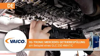 9G-Tronic Getriebespülung / Getriebeölwechsel am Mercedes GLC 250 mit Expert-Kit V30-2377-XXL