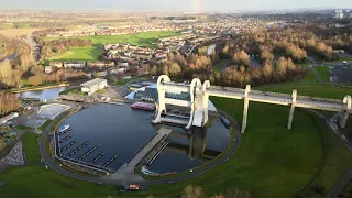 Falkirk Wheel by air Drone DJI Mavic Air 2   4K