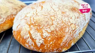 Этот Хлеб полезнее обычного Белого, Пышный - минимум дрожжей! 5 минут на замес и никаких заморочек