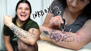 Giving Myself a Temporary Tattoo Half Sleeve ✷ Inkbox Freehand Pro Kit Review ✷