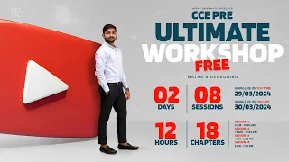 CCE PRE | FREE WORKSHOP BY NIRAJ BHARWAD | MATHS | REASONING | SESSION - 1|