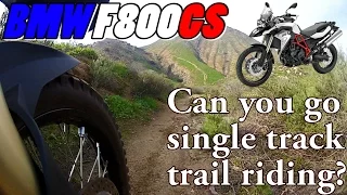 BMW F800GS off-road an a single track trail