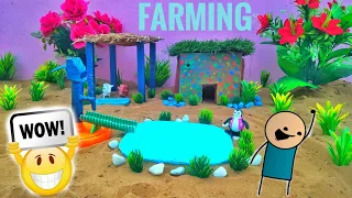 Top the most diy Farm DioramawithhouseforCow , Pig #2 #TWO| Supply WaterPool foranimals DiyFarming