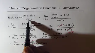 Limits of Trigonometric Functions 3 Examples Part 1