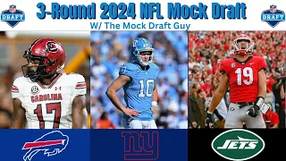 3-Round 2024 NFL Mock Draft | MAJOR TRADES! (feat. @TheMockDraftGuy  )