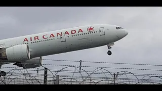 Here is the Air Canada 777 300 in Heathrow Taking off Sunday 5 December 2021