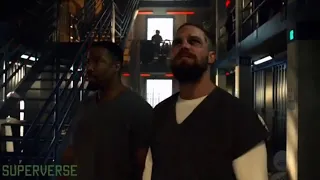 Arrow 7x07 Oliver and Turner vs Prisoners (HD)