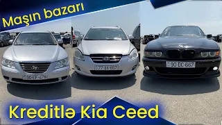 Kreditlə Kia Ceed Sumqayıt maşın bazarında, Hyundai Sonata, BMW E39, Pajero, Cruze