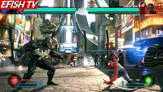 Venom & Black Panther vs Spider-Man & Hawkeye (Hardest AI) - Marvel vs Capcom: Infinite