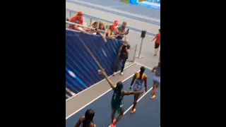 Sha'Carri Richardson beating Shericka Jackson in the women 100m dash 10.76sec
