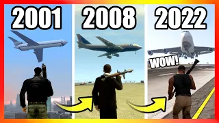 Evolution of PLANES LOGIC in GTA Games (2001-2022)