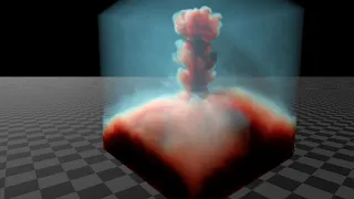 Realtime interactive audio-responsive 3D fluid simulation