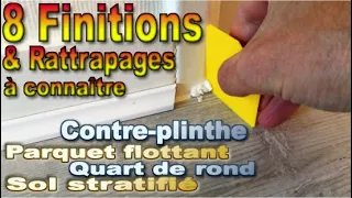 Parquet flottant 8 finitions et rattrapages à connaître Contre-plinthe, Quart de rond, Sol stratifié