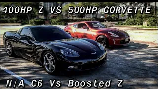 400HP Supercharged 370Z VS 500HP Corvette.