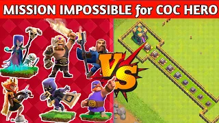 Every Level Heroes VS Every Level Cannon Formation | Clash of Clans | Mission Impossible For Heros
