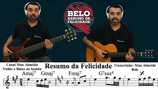 Resumo da Felicidade cantor Belo cifra pagode 90 violão baixo