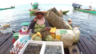 Cambodian Food:CRAB MARKET/Kep and Kampot province/The kingdom of wonder/Cambodia