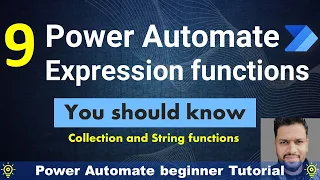 Power Automate Expression : Collection and String Functions #PowerAutomate #Expressions #Tutorial