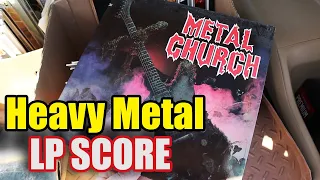 There's METAL in them there HILLS ! Heavy Metal Vinyl record collection LP SCORE in the mountains