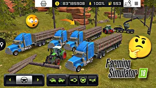 Tree Cutting And Wood Loading in Farming Simulator 18 | Fs 18 Me Tree Kaise Cate