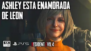 ASHLEY esta ENAMORADA de LEON - ESCENA COMPLETA Resident Evil 4 Remake