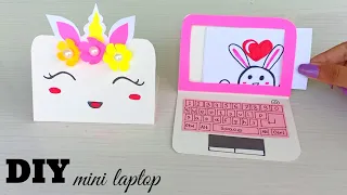 How to make paper laptop / DIY Miniature laptop / Origami laptop /Paper crafts /Origami paper craft