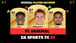 EA SPORTS FC 24 (FIFA 24) - FC ARSENAL OFFICIAL PLAYER RATINGS 😱🔥 - ft. Odegaard, Saka, Havertz…