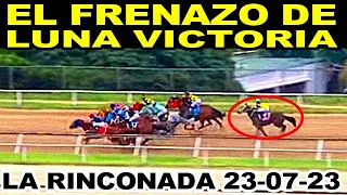 LA YEGUA FAVORITA DE LA CARRERA, LUNA VICTORIA,NUNCA SE RECUPERO,DE ESTA MALA PARTIDA./ DOM.23-07-23