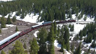 Drone Footage Leadville Railroad at Birdseye