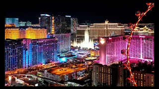 8K Las Vegas Reopens Aerial Strip Re-lighting After Months Of Lock down Visually Stunning Video