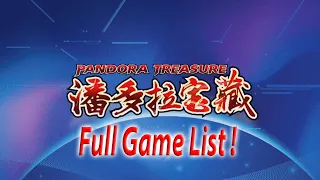 Pandora Treasure / Mini Street Arcade (3500+) Full Game List