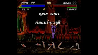 Ultimate Mortal Kombat 3 Deluxe (SNES HACK) Rain Lightning Fatality