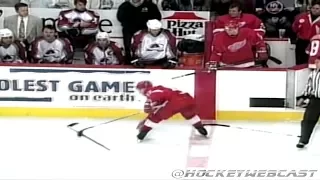 Colorado Avalanche and Detroit Red Wings gets into a stick-fight battle (1996)