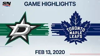 NHL Highlights | Stars vs Maple Leafs – Feb. 13, 2020