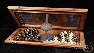 Chess-backgammon tree with epoxy