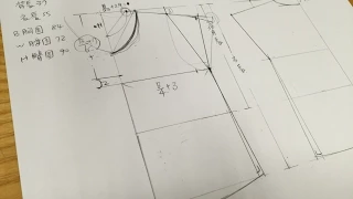 清秀佳人布坊 - 手作教學 - 無領小連袖上衣製圖