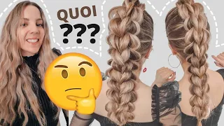 FAUSSE TRESSE facile à faire - TRESSE 3D !!! ASTUCE coiffure facile et rapide ❤️ Belle tresse facile