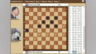 Roozenburg - Dijk. World Draughts Championship 1952